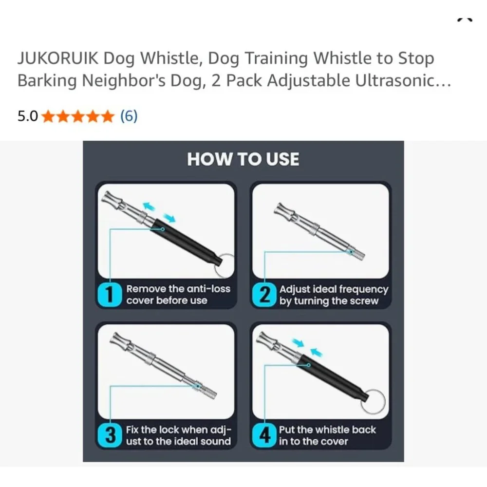 Dog Training Whistle Set Adjustable Ultrasonic Stop Barking Whistles Stainless S